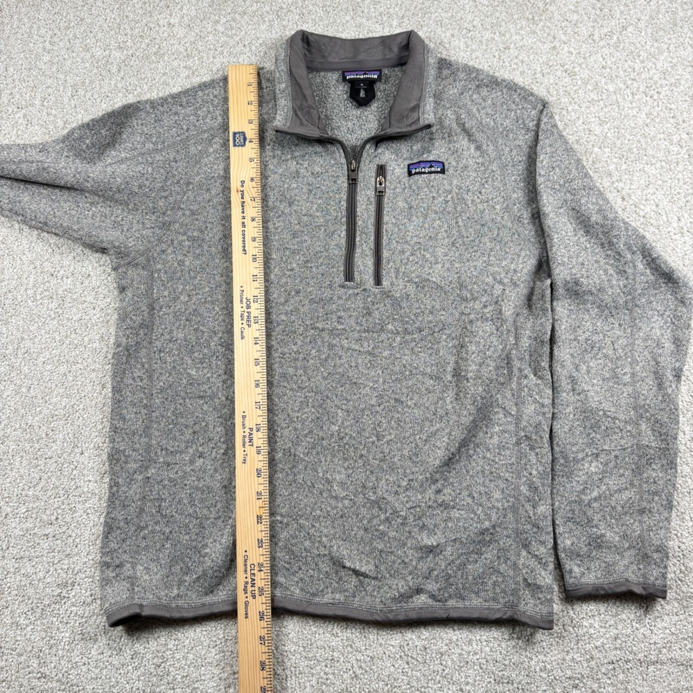 Patagonia Better Sweater 1/4 Zip Pullover Mens Size M Gray Fleece Jacket - Picture 3 of 9